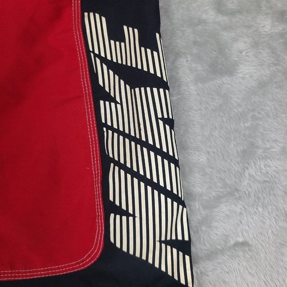 Vintage Nike Swim Trunks Men’s XL Black  Swoosh Logo Red  Lined Men's Swim trunk - Picture 2 of 11